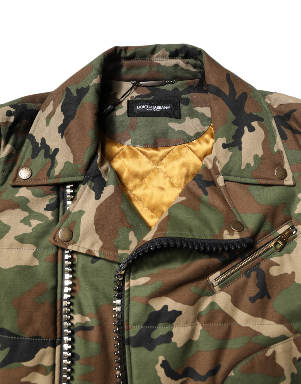 Veste motard en nylon multicolore à motif camouflage de Dolce & Gabbana