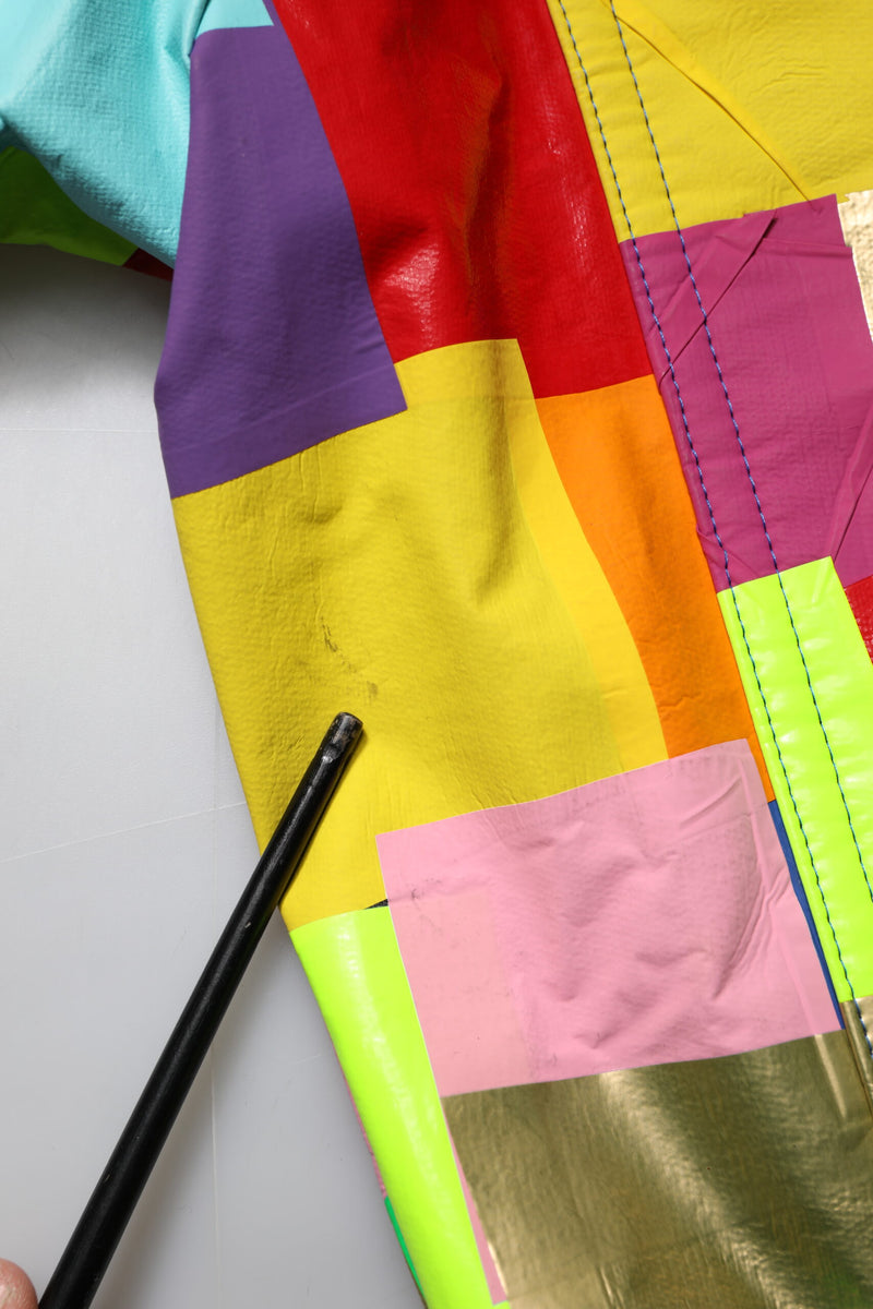 Veste motard à fermeture éclair pour homme en coton multicolore de Dolce & Gabbana