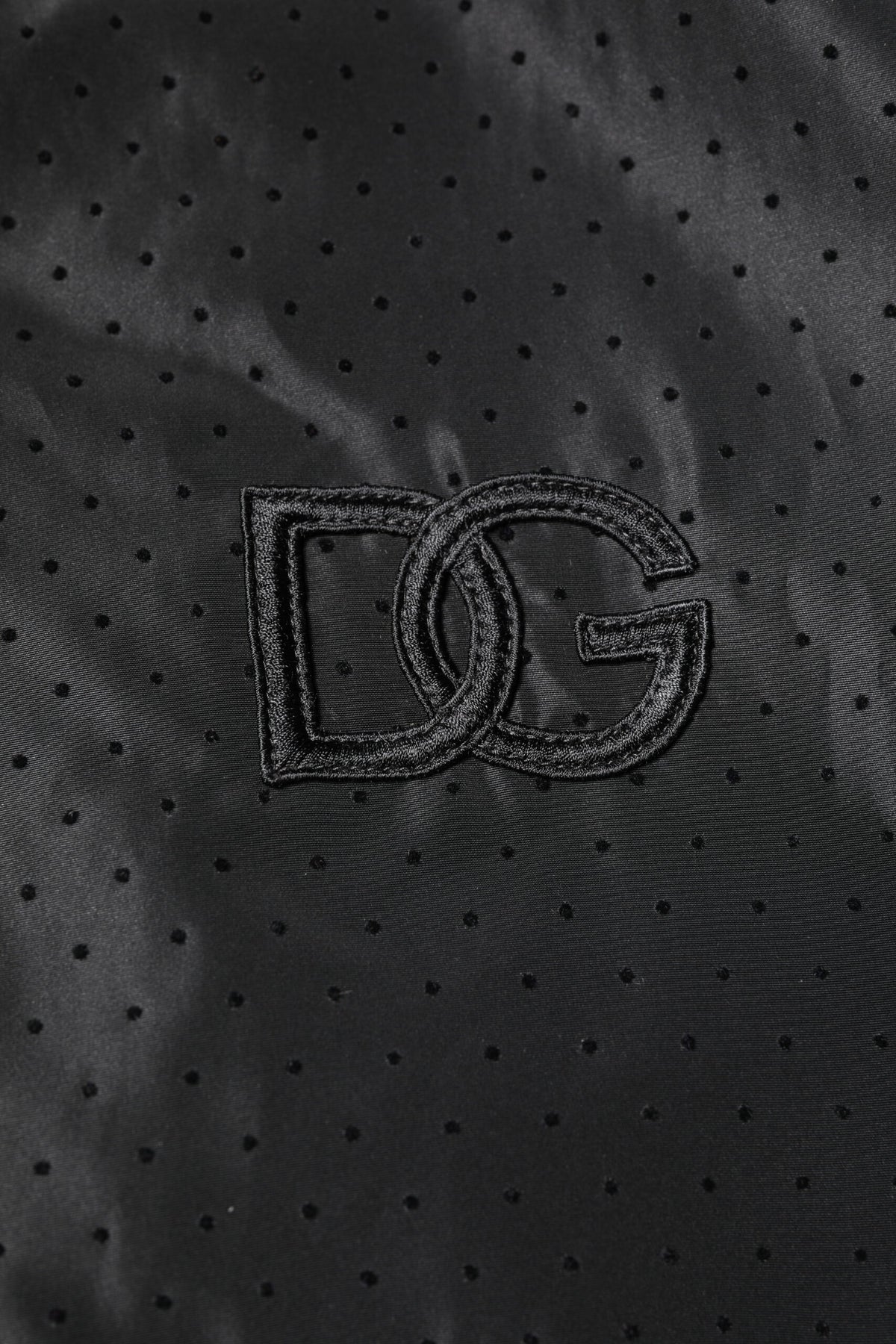 Bomber Jacket à manches longues et fermeture éclair intégrale noire de Dolce & Gabbana