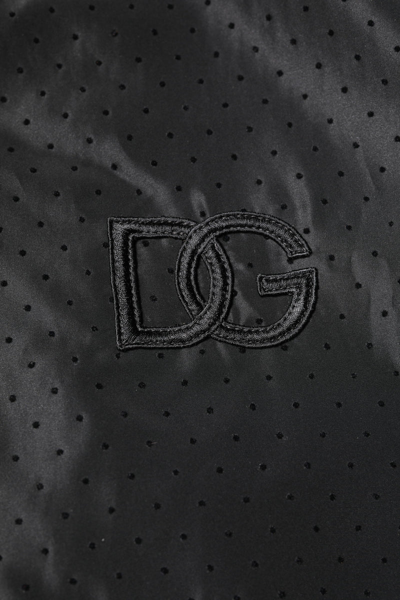 Bomber Jacket à manches longues et fermeture éclair intégrale noire de Dolce & Gabbana