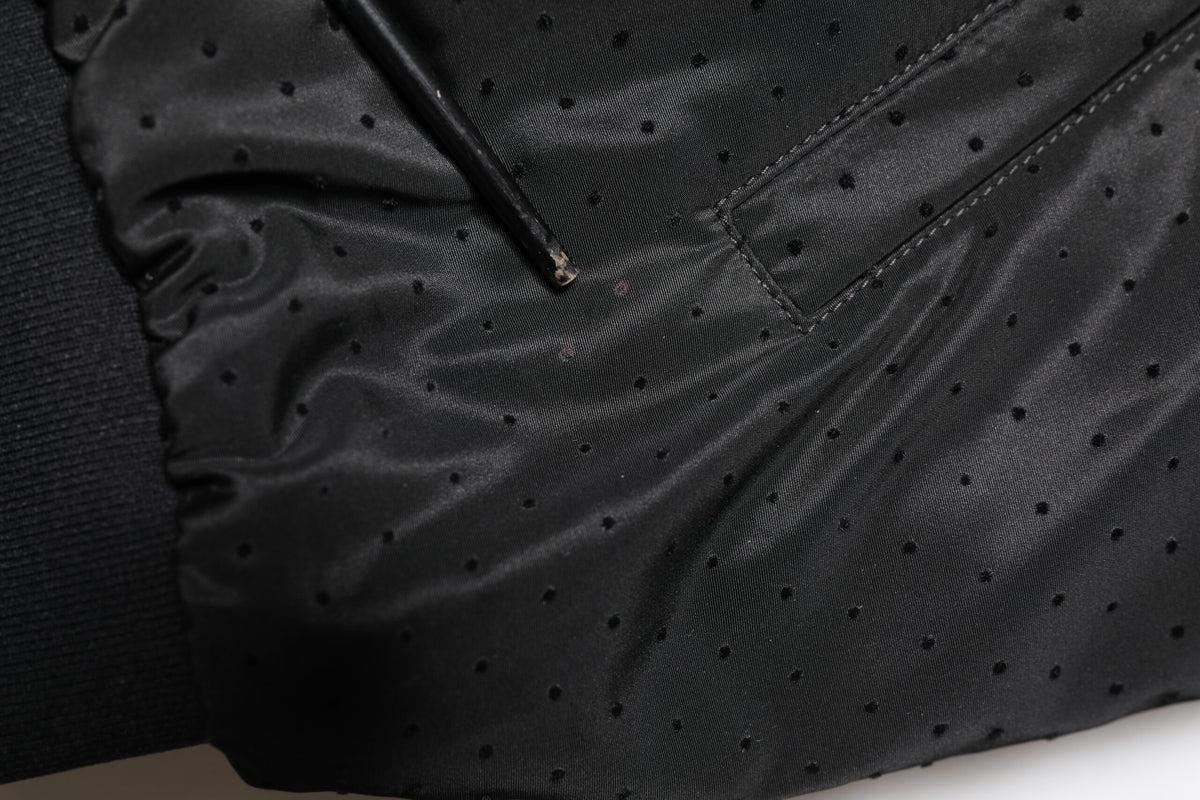 Bomber Jacket à manches longues et fermeture éclair intégrale noire de Dolce & Gabbana