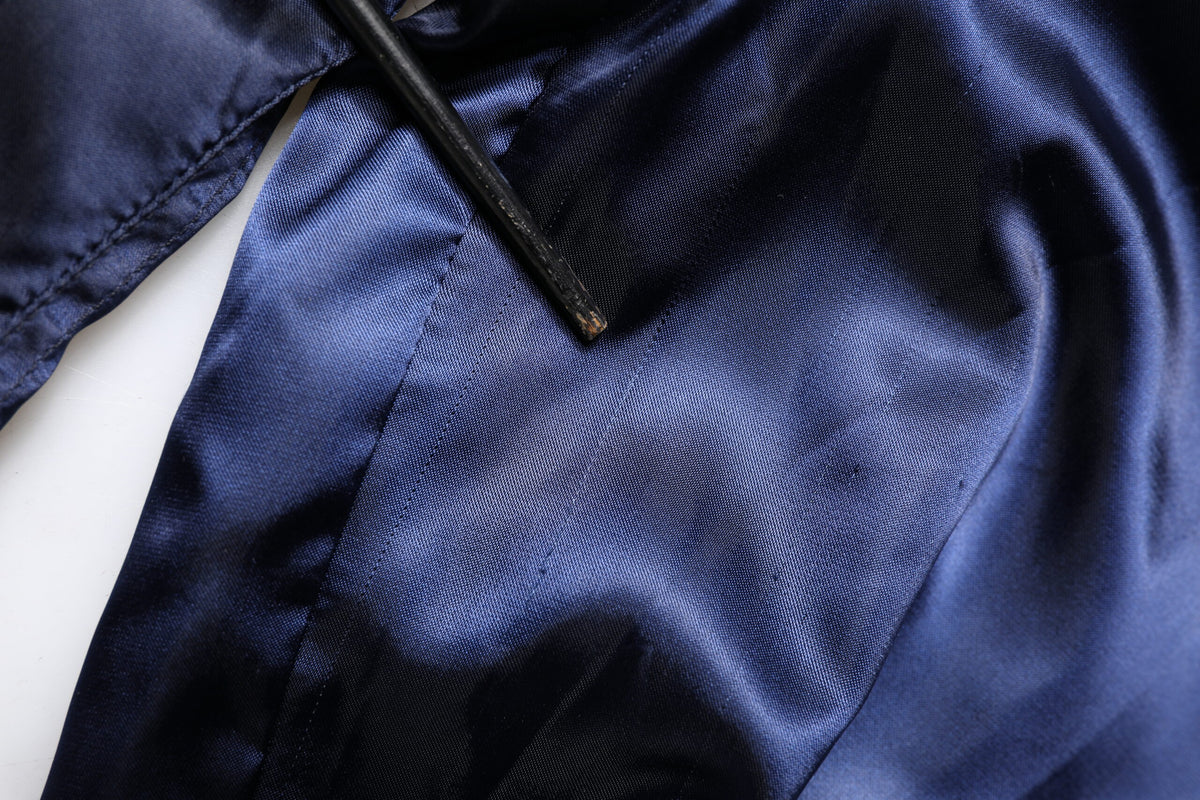 Veste bomber zippée à capuche DG Crown en nylon bleu de Dolce & Gabbana