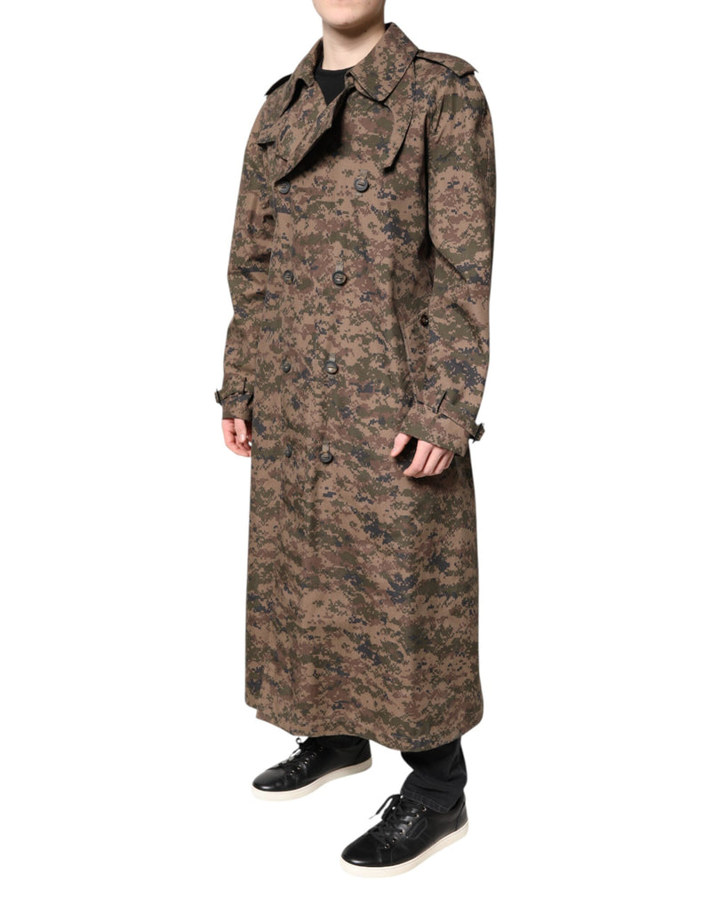 Dolce & Gabbana Veste-manteau à double boutonnage multicolore camouflage