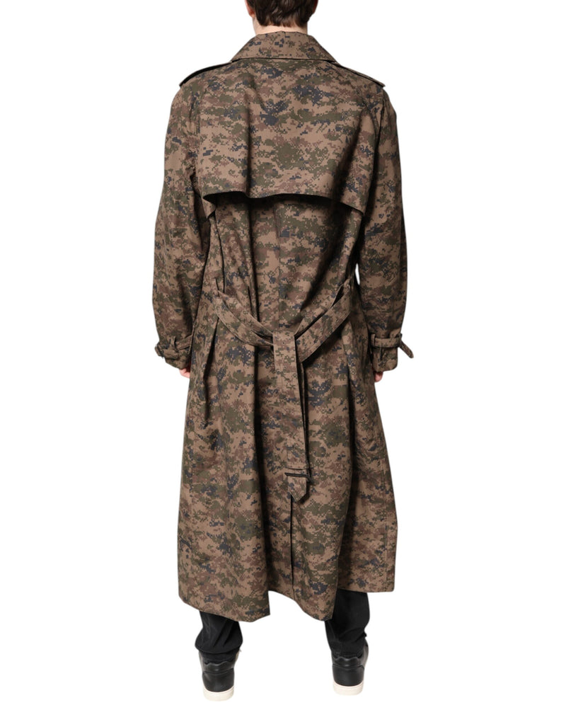 Dolce & Gabbana Veste-manteau à double boutonnage multicolore camouflage