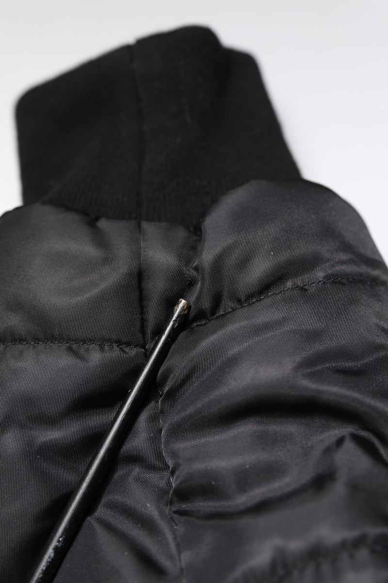 Parka noire à capuche Dolce & Gabbana, manteau d'hiver pour homme.