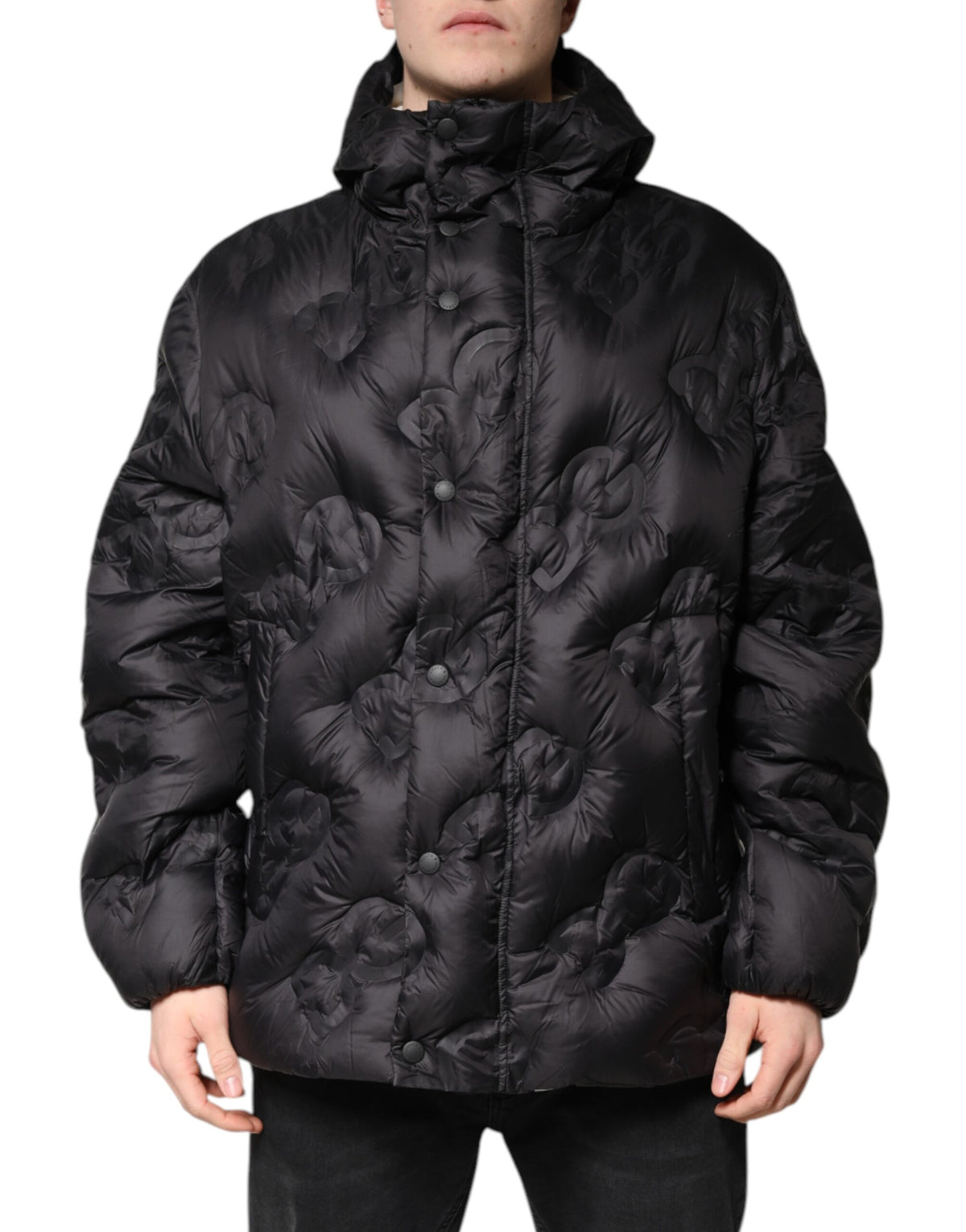 Manteau parka noir à capuche Dolce & Gabbana - Veste d'hiver