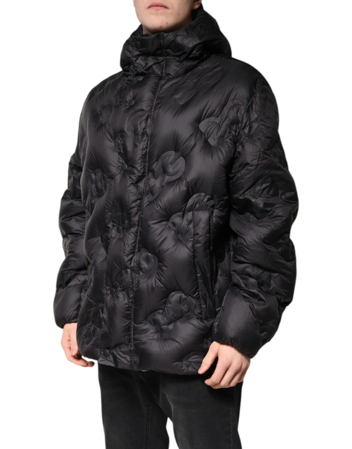 Manteau parka noir à capuche Dolce & Gabbana - Veste d'hiver