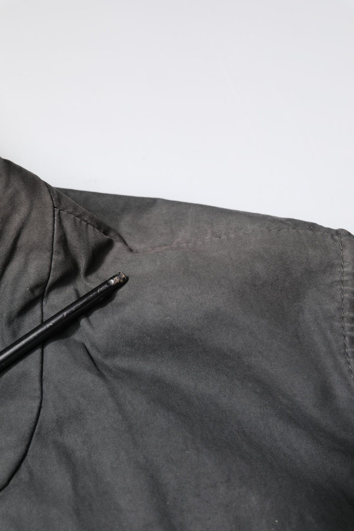Dolce & Gabbana Veste-manteau à col en coton noir uni