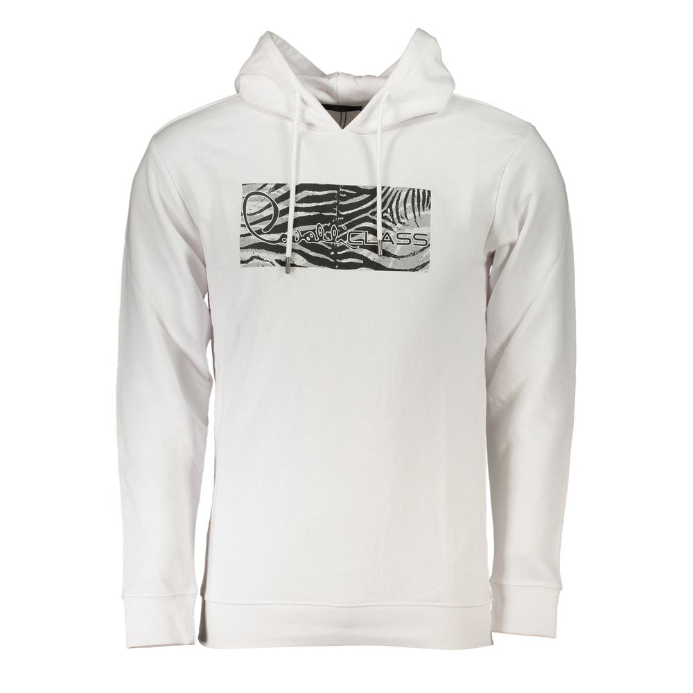 Pull en coton blanc Cavalli Class pour homme