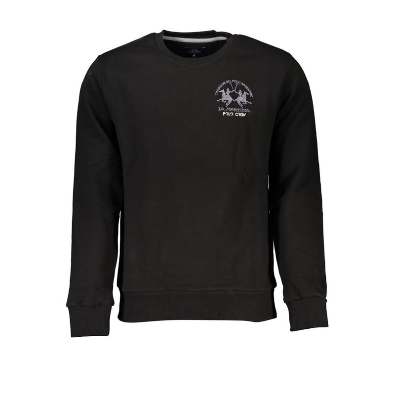 Pull en coton noir La Martina pour homme