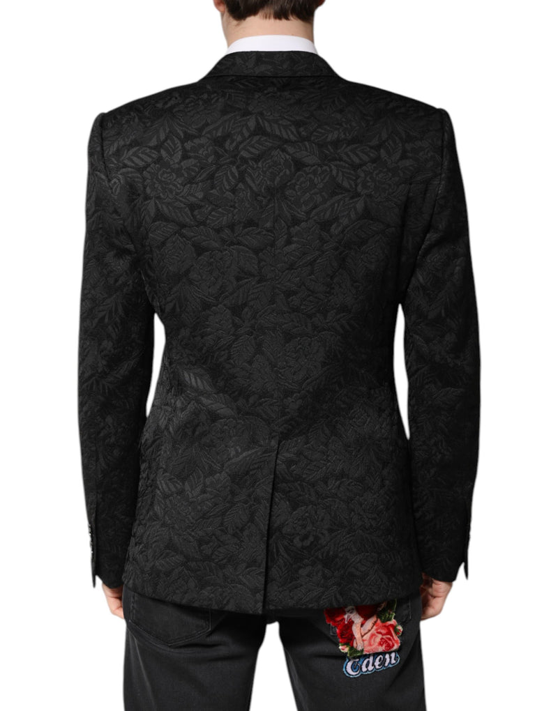 Dolce &amp; Gabbana Blazer à simple boutonnage brodé MARTINI noir