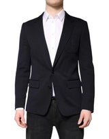 Dolce &amp; Gabbana, veste de costume noire en laine, à simple boutonnage.