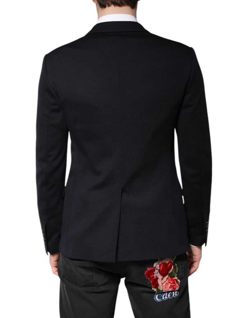 Dolce &amp; Gabbana, veste de costume noire en laine, à simple boutonnage.