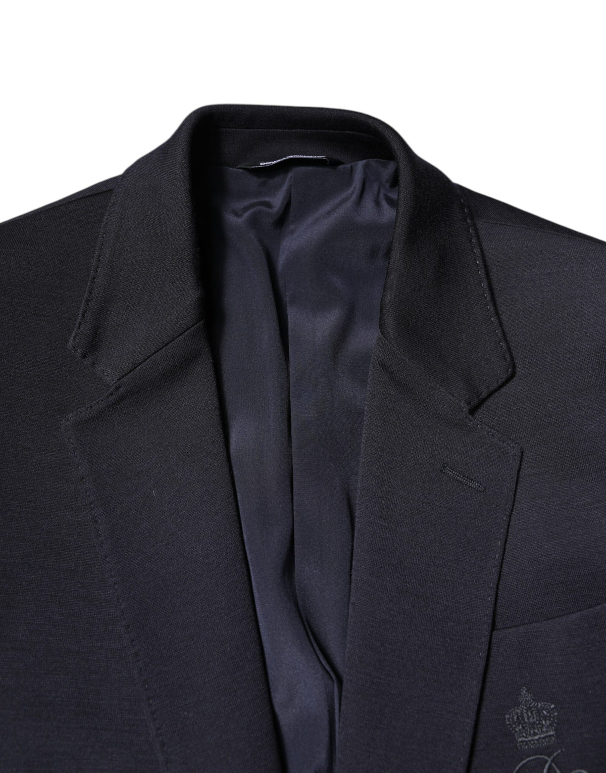 Dolce &amp; Gabbana, veste de costume noire en laine, à simple boutonnage.