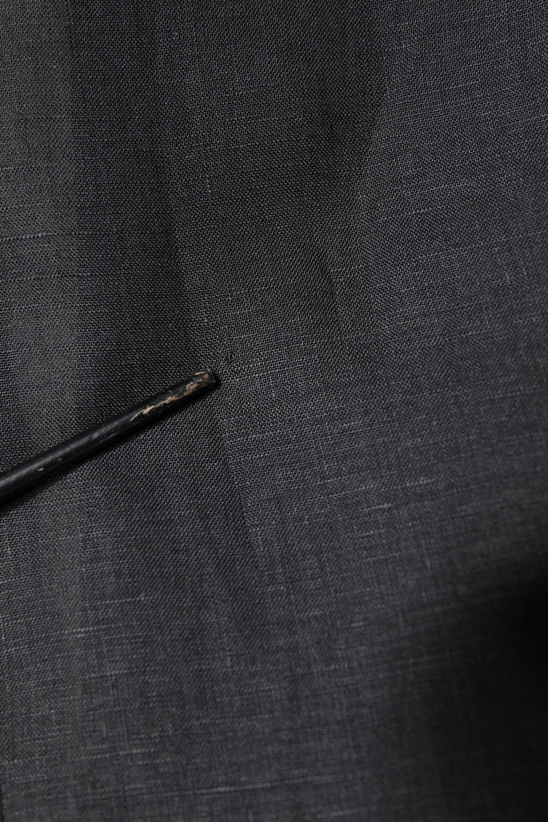 Dolce &amp; Gabbana - Blazer en lin noir à simple boutonnage pour homme