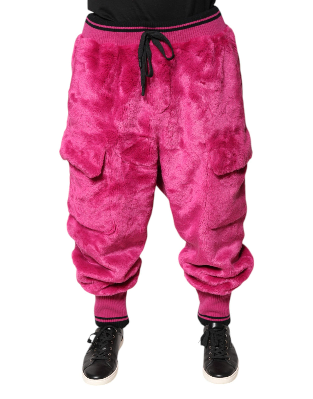 Pantalon jogging cargo en acrylique rose de Dolce &amp; Gabbana