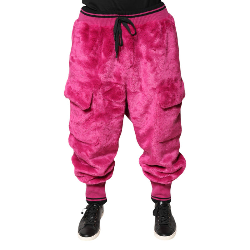 Pantalon jogging cargo en acrylique rose de Dolce &amp; Gabbana
