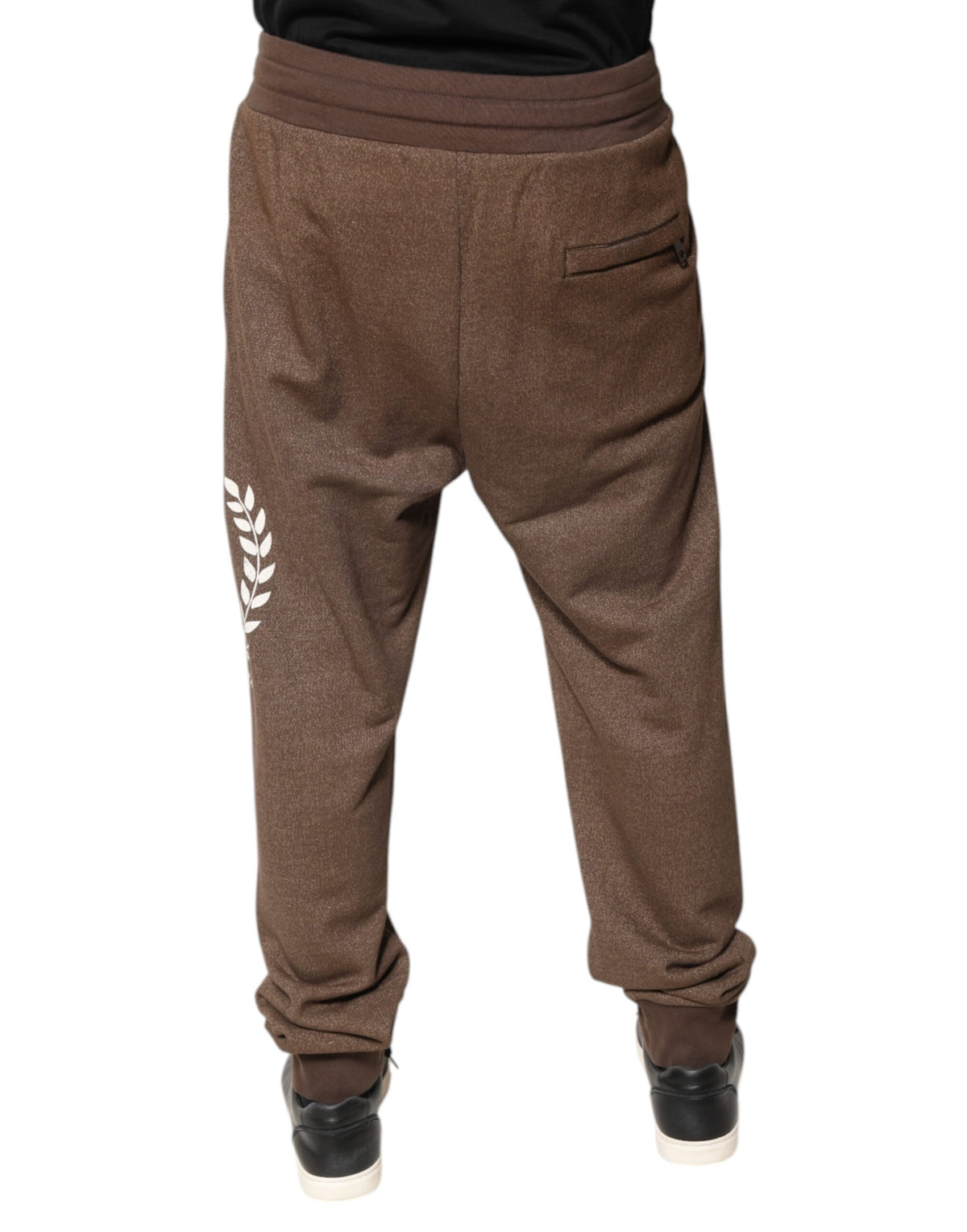Pantalon de jogging en coton brun Dolce &amp; Gabbana
