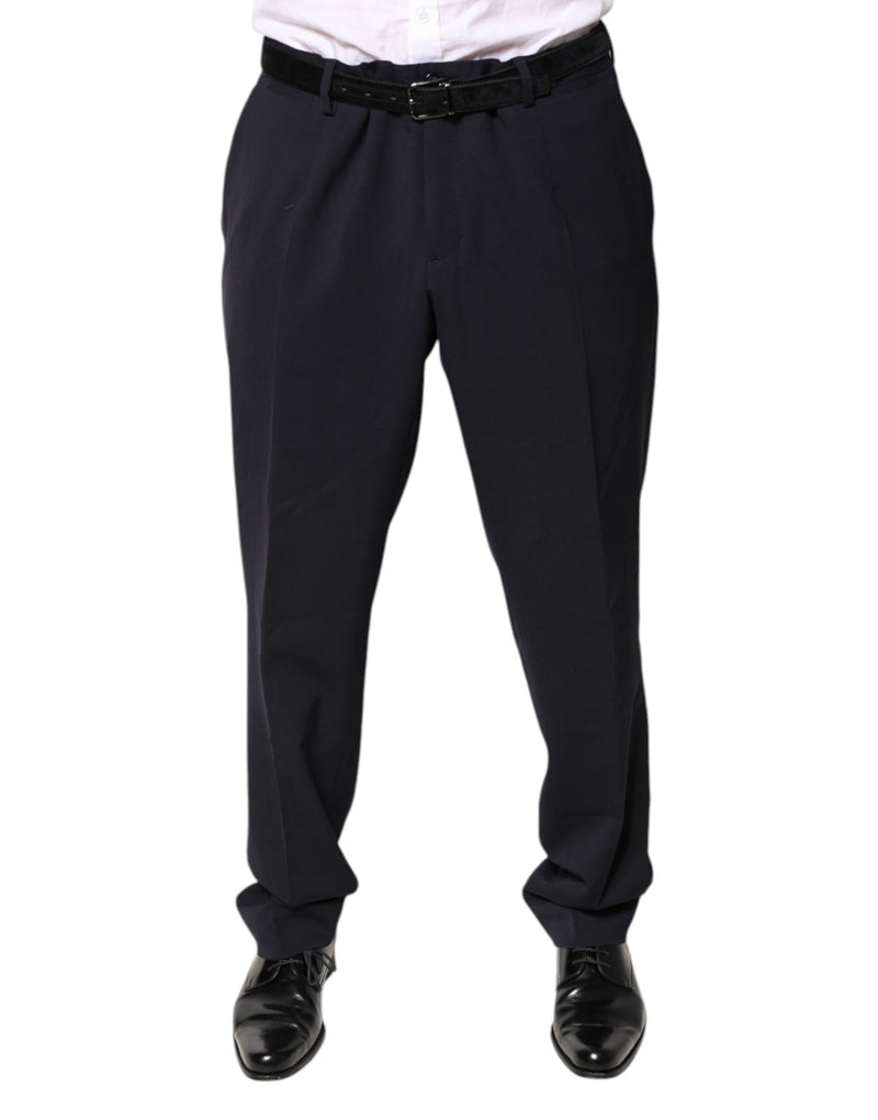 Pantalon-jupette noir en laine à taille mi-hauteur Dolce &amp; Gabbana