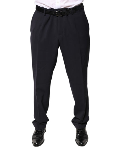 Pantalon-jupette noir en laine à taille mi-hauteur Dolce &amp; Gabbana