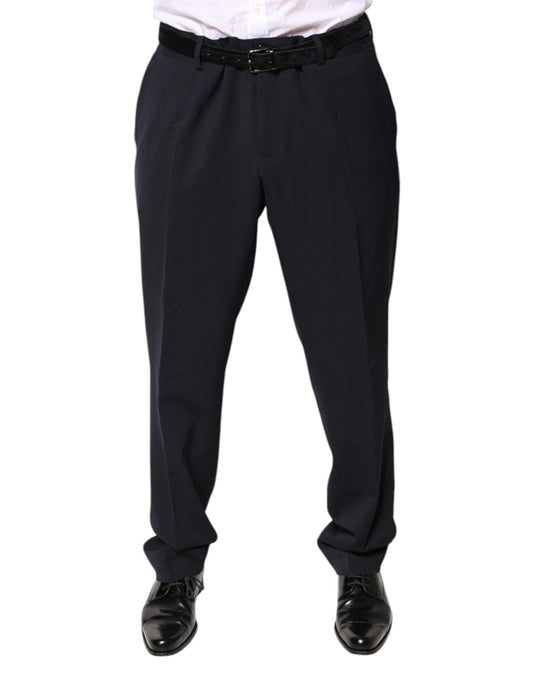 Dolce &amp; Gabbana zwarte wollen broekspijlen met hoge taille