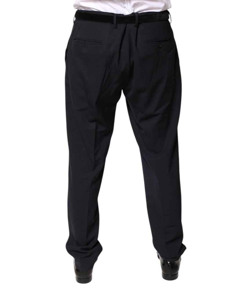 Pantalon-jupette noir en laine à taille mi-hauteur Dolce &amp; Gabbana