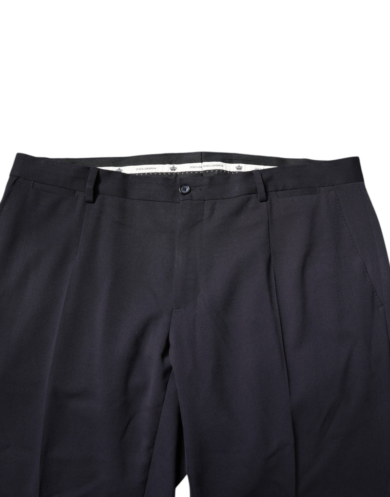 Pantalon-jupette noir en laine à taille mi-hauteur Dolce &amp; Gabbana