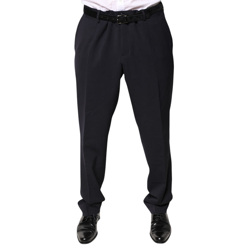 Pantalon-jupette noir en laine à taille mi-hauteur Dolce &amp; Gabbana