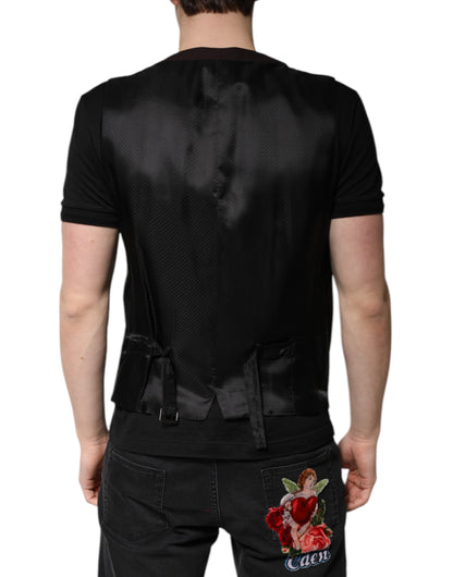 Dolce & Gabbana Maroon Wool Waistcoat Dress Formal Vest