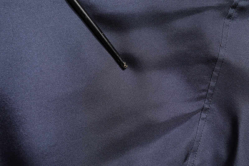 Dolce &amp; Gabbana donkerblauwe dubbelgeknapte zijden overhemd