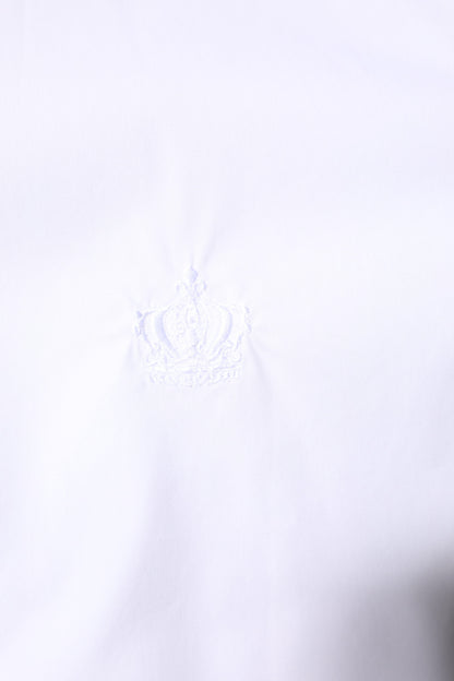 Dolce & Gabbana White Cotton GOLD Men Dress Formal Shirt