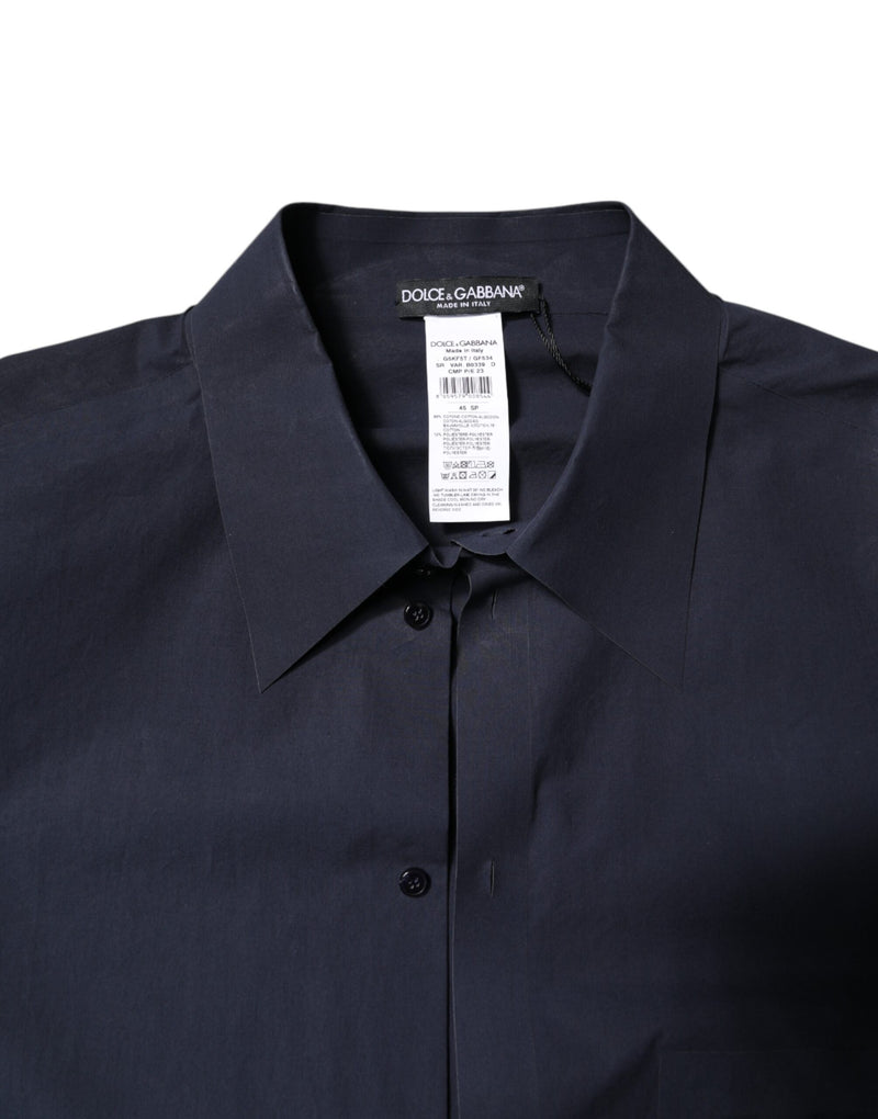 Dolce &amp; Gabbana overhemd met lange mouwen van donkerblauw katoen