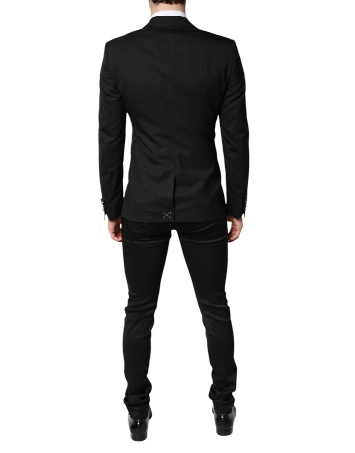 Dolce &amp; Gabbana Blazer formel noir à simple boutonnage avec gilet