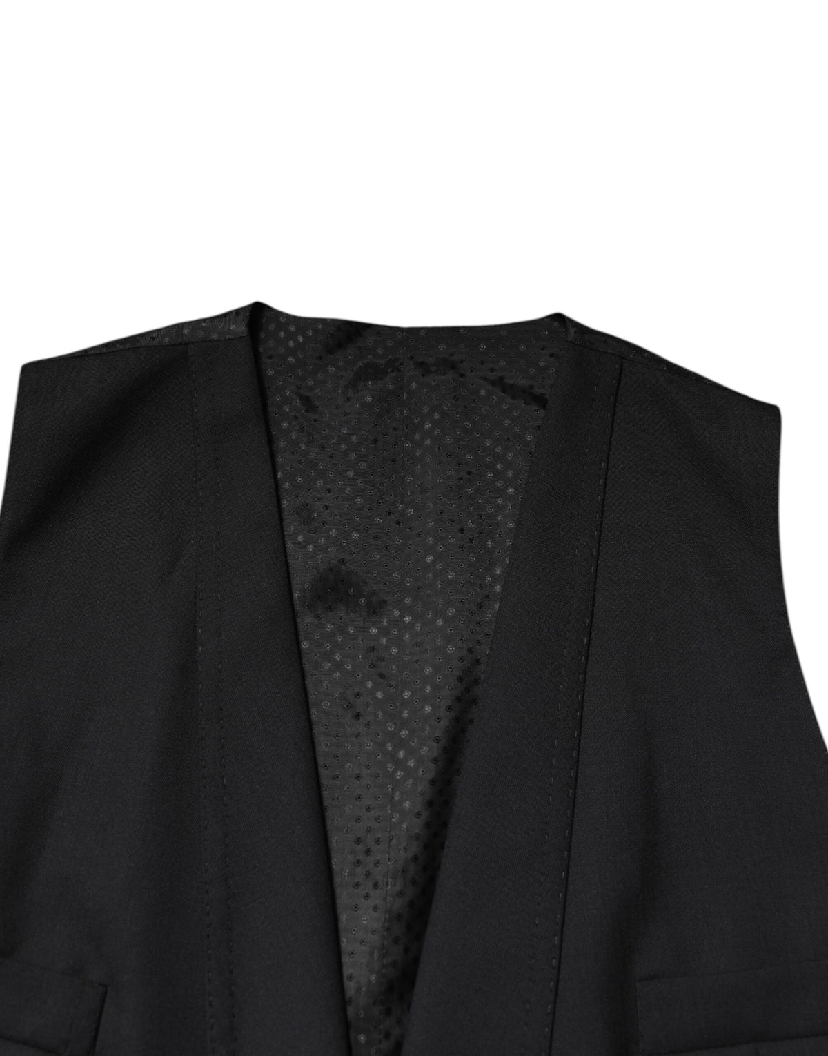 Dolce &amp; Gabbana Blazer formel noir à simple boutonnage avec gilet