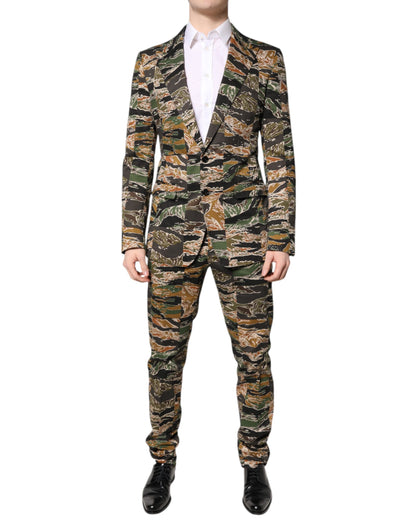 Dolce & Gabbana Multicolor TAORMINA Single Breasted 2 Piece Suit