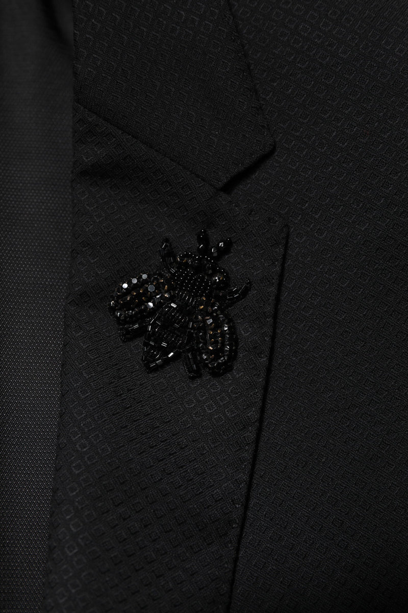 Dolce & Gabbana Black Wool Single Breasted 2 Piece Suit