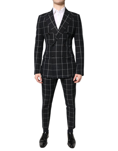 Dolce & Gabbana Black TAORMINA Double Breasted 2 Piece Suit