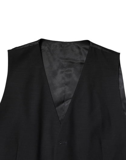 Dolce & Gabbana Black Single Breasted Formal 3 Piece Suit