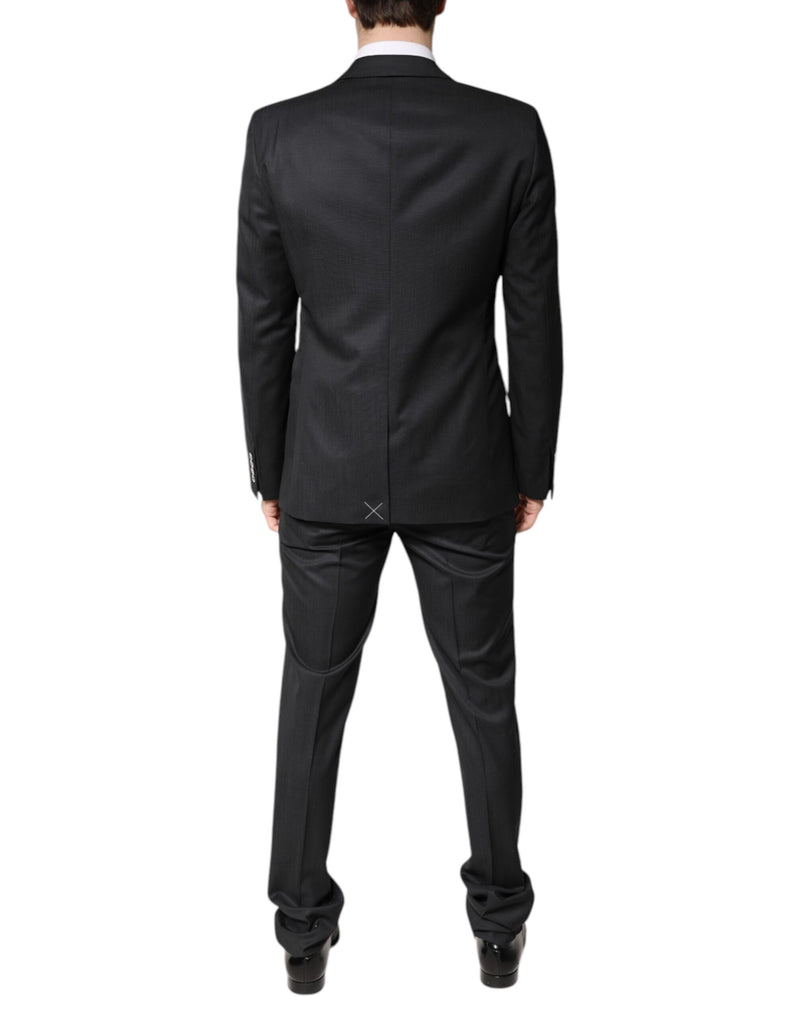 Dolce & Gabbana Costume 2 Pièces en Laine Grise Foncée