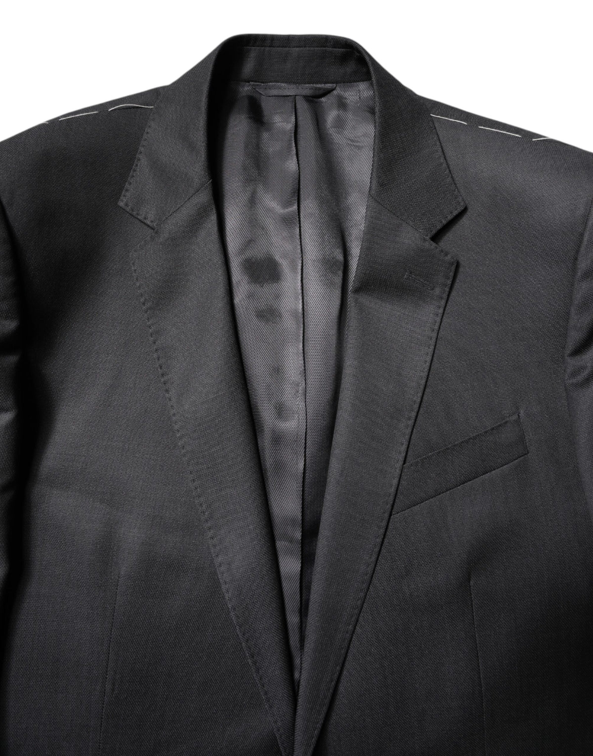 Dolce & Gabbana Costume 2 Pièces en Laine Grise Foncée