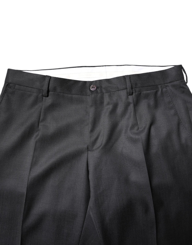 Dolce & Gabbana Costume 2 Pièces en Laine Grise Foncée