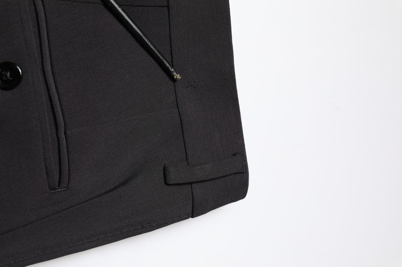 Dolce & Gabbana Black Cotton Single Breasted 2 Piece Suit