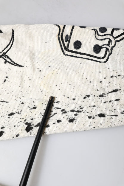 Dolce & Gabbana Witte Pullover Sweater met Angel Print en Logo