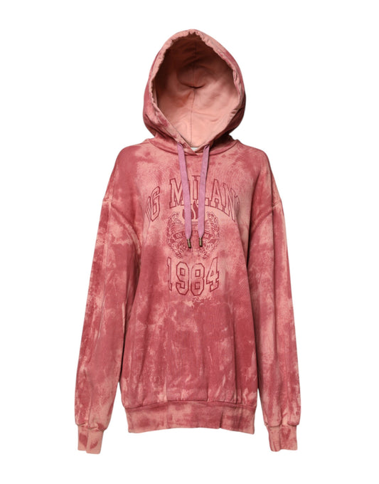 Pull à capuche DG MILANO rose lavé de Dolce & Gabbana