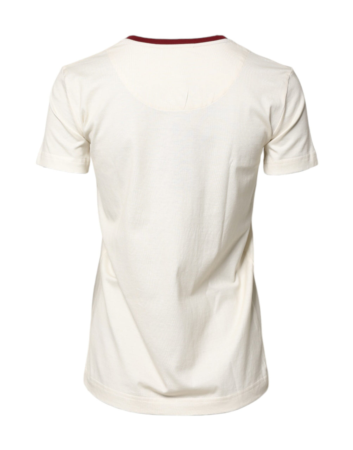 Dolce & Gabbana T-shirt Femme Blanc en Coton Imprimé à Manches Courtes