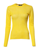 Dolce & Gabbana Yellow Polyester Women Pullover Sweater