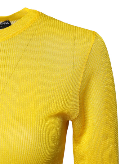 Pull en polyester jaune pour femme de Dolce & Gabbana