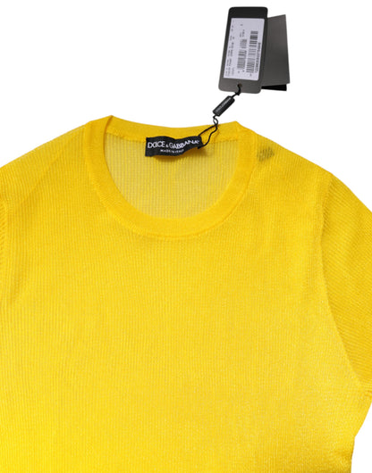 Pull en polyester jaune pour femme de Dolce & Gabbana