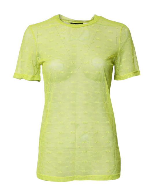 Top court en nylon transparent vert Dolce & Gabbana pour femme