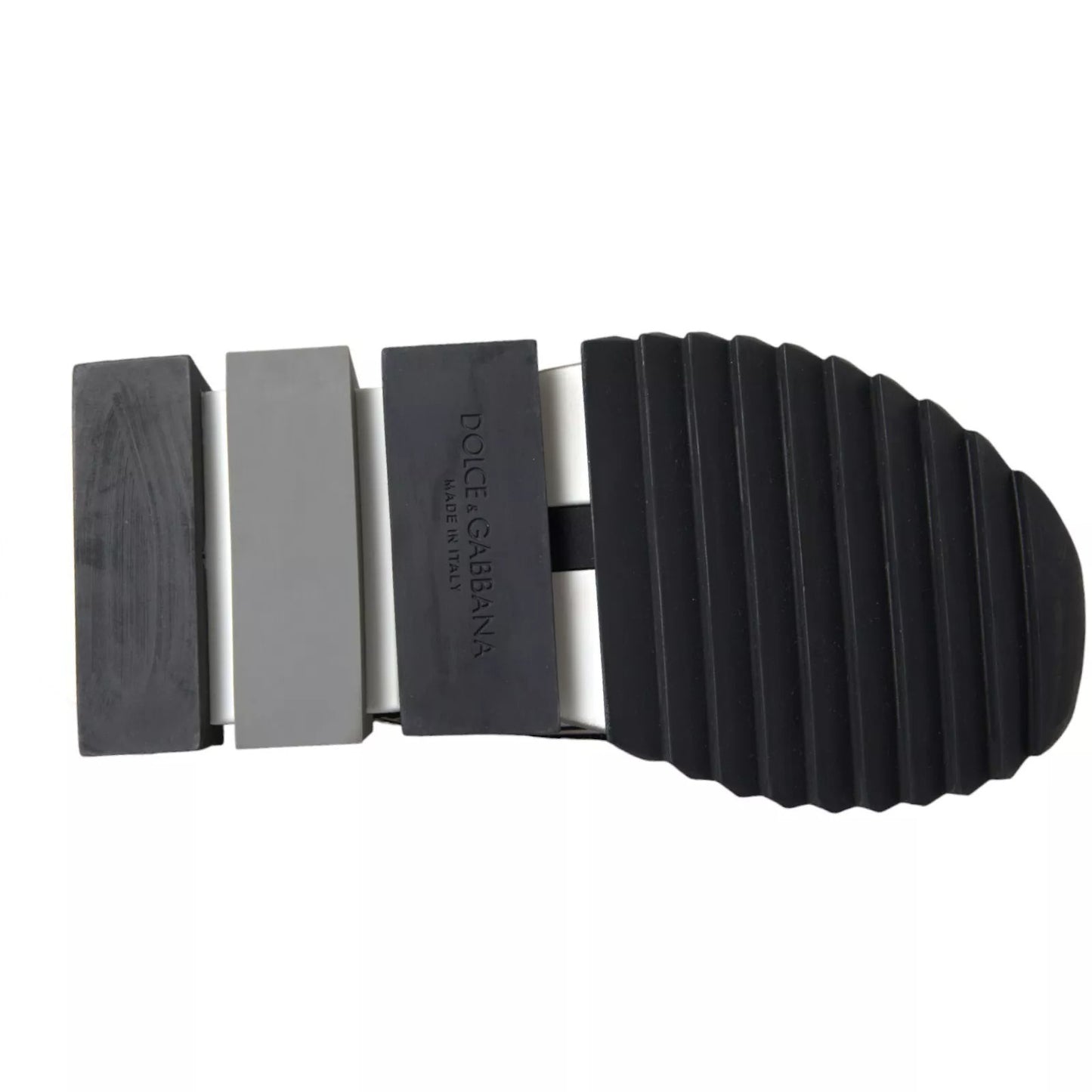 Dolce & Gabbana Zwarte en Witte Sorrento Sneakers (zonder veters)